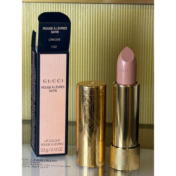 Gucci Rouge A Levres Satin Lip Colour - #102 LORNA DUNE - NEW in BOX - Picture 1 of 2